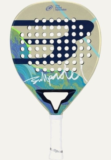 Ракетка Bullpadel Ionic Light — модель среднего уровня, сине-бежевая